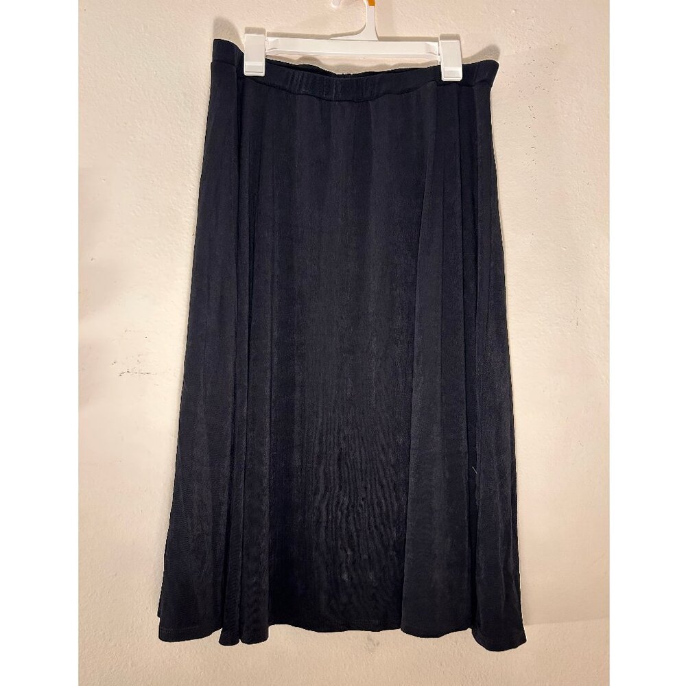 Stretchy Midi Black Skirt